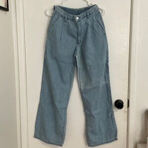 Uniqlo Sky Blue Wide Leg Jeans